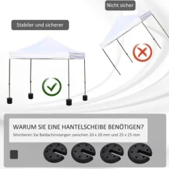 Pavillonvægt, fyldbar op til 5 kg, HDPE, sort, Ø25x6 cm