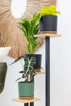 PEAK universal blomsterstander - sort, 3-etagers blomsterstander til 3 potter