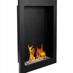 Pejs Bio pejs Vægmonteret biopejs ethanol pejs VERTICAL 61 cm x 39 cm x 12 cm sort økologisk pejs