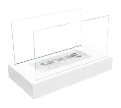 Pejs HOME bio-pejs hvid mat økologisk pejs ethanol pejs 36 cm x 18 cm x 22 cm Brænder med TÜV sikkerhedscertifikat