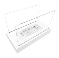 Pejs HOME bio-pejs hvid mat økologisk pejs ethanol pejs 36 cm x 18 cm x 22 cm Brænder med TÜV sikkerhedscertifikat