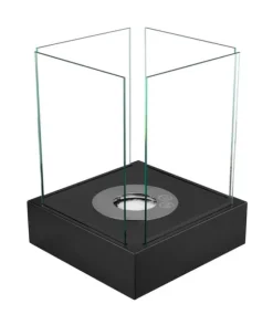 Pejse Bio-pejs Fritstående biopejs Sunset Garden Mini sort mat Bioethanolbrænder 26 cm x 33 cm x 26 cm til have til hjemmet Ekologis