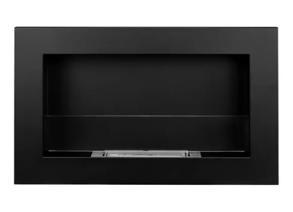 Pejse Bio-pejs Hængende biopejs sort med glas SLIM Hængende biopejs sort mat sort økologisk pejs 65cm x 40