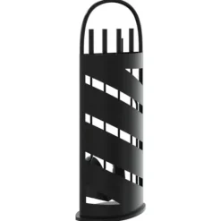 Pejsesæt 5 dele - Robust stål med dekorativt stativ | Størrelse: 23x15x66 cm