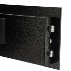 Pengeskab - Digital kode & nøgle - 30 L - Stål - USB nødstrøm - Vægmonterbar/Fritstående - Sort