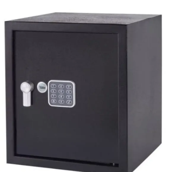 Pengeskab med elektronisk lås Yale Sort 40 L 39 x 35 x 36 cm Rustfrit stål