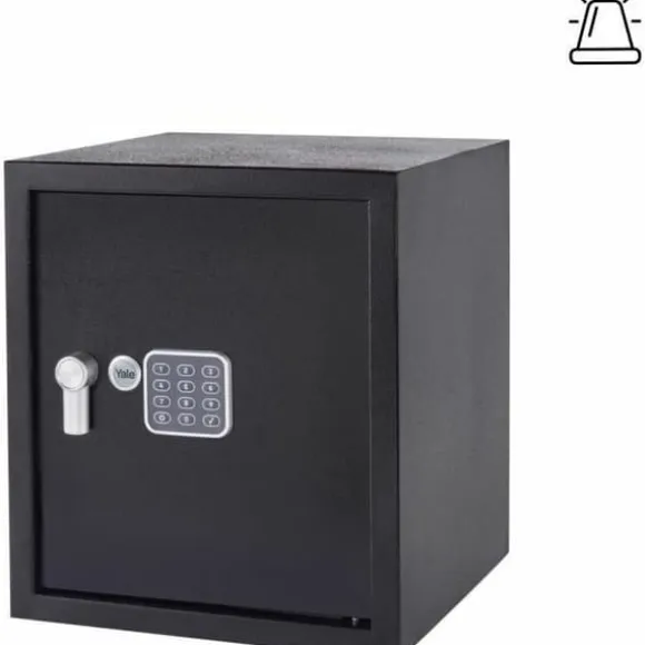 Pengeskab med elektronisk lås Yale Sort 40 L 39 x 35 x 36 cm Rustfrit stål