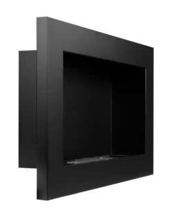 Perfekt til jul julegave Ethanol pejs Bioethanol vægmonteret bioovn 65 x 40 x 12 cm mat sort Biokedel miljøvenlig bioovn