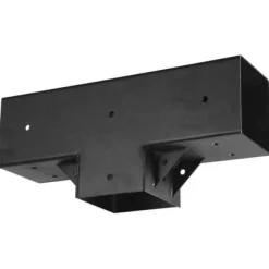 Pergola beslagssæt, T-formet 4-pak, 92x92 mm, sort, stål