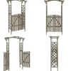 Pergola med låge 116x40x204 cm massivt grantræ grå - Pergola - Pergolaer - Home & Living