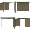 Pergola med tilbagetrækkeligt tag 3x3 m 180 g/m² gråbrun - Pergola - Pergolaer - Home & Living