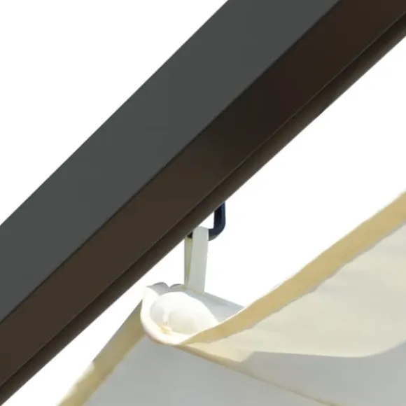 Pergola med tilbagetrækkeligt tag 3x3 m - Pulverlakeret stål | Farve: Creme