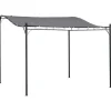 Pergola pavillon 297x297 cm, metal, grå – terrasse/altan