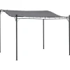 Pergola pavillon 297x297 cm, metal, grå – terrasse/altan