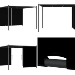 Pergola tilbagetrækkeligt tag 3x3 m antracitgrå - Pergola - Pergolaer - Home & Living