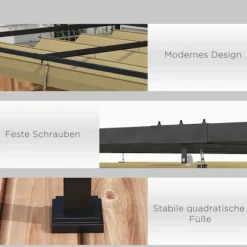 Pergola 4x3m havepavillon, terrasse tagbeklædning lavet af stål, havepavillon med justerbart tag, fritstående, solafskærmning til terrasse og have, Kh | CDON