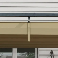 Pergola 4x3m havepavillon, terrasse tagbeklædning lavet af stål, havepavillon med justerbart tag, fritstående, solafskærmning til terrasse og have, Kh | CDON