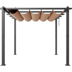 Pergola, 297x297x230 cm, Beige, Aluminium