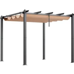 Pergola, 297x297x230 cm, Beige, Aluminium