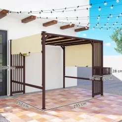 Pergola, 295x252x230 cm, Brun