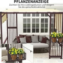 Pergola, 295x252x230 cm, Brun