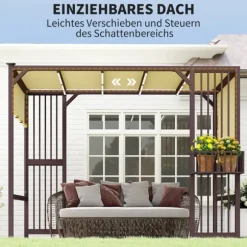 Pergola, 295x252x230 cm, Brun