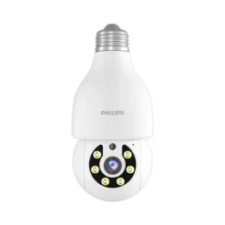 Philips Lampeovervågningskamera WiFi Lampeovervågningskamera Trådløst udendørs lyspære Kamera Bevægelsesdetektering Hjemmeovervågningskamera