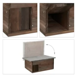 Pindsvinehus, Træ, 20x45,5x33 cm, Brun