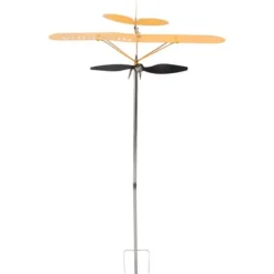 Piper J3 Cub Airplane Weathervane 3D Metal Airplane Weather Fane Udendørs Tag Vindretningsindikator Haveindretning Stor
