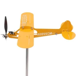 Piper J3 Cub Airplane Weathervane 3D Metal Airplane Weather Fane Udendørs Tag Vindretningsindikator Haveindretning Stor