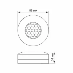 PIR bevægelses- og lyssensor 1200W IP20 8 meter rund Videx