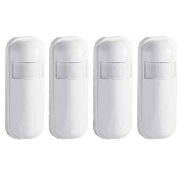 PIR Bevægelsessensor, Alarmdetektor, Trådløs 433MHz, Kompatibel med Alarmsystemer, 4PCS