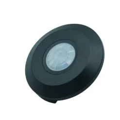 PIR bevægelsessensor loft sort rund Ø10cm ultra flad Idealed