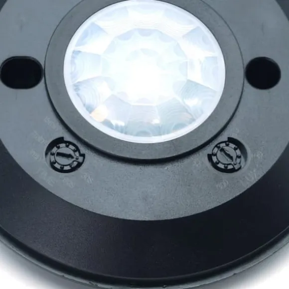 PIR bevægelsessensor loft sort rund Ø10cm ultra flad Idealed
