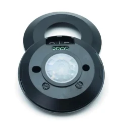 PIR bevægelsessensor loft sort rund Ø10cm ultra flad Idealed