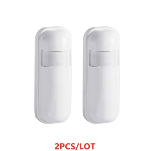 PIR bevægelsessensor, trådløs 433MHz, kompatibel med alarmsystemer,2PCS