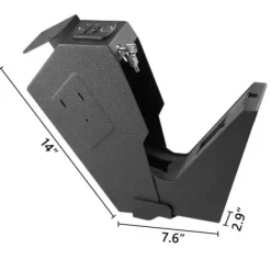 Pistolboks 19,3x7,4x35,6 cm Sort Stål Opbevaring