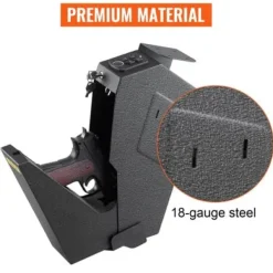 Pistolboks 19,3x7,4x35,6 cm Sort Stål Opbevaring