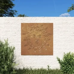 Plakater, prints & vægkunst - Living udendørs vægdekoration 55x55 cm soldesign cortenstål