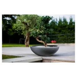 Plant pot EDA Graphit Washbasin Grey Dark grey (Ø 59 x 21 cm)