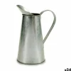 Plant pot Ibergarden J60700-B Silver Zinc Pattern Milk jug 17 x 21,5 x 11,3 cm (24 Units)