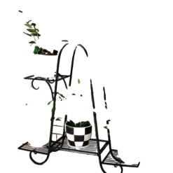 Plante Stativ, 6 Niveauer, Indendørs/Udendørs Brug, sort