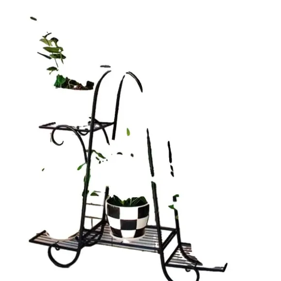 Plante Stativ, 6 Niveauer, Indendørs/Udendørs Brug, sort