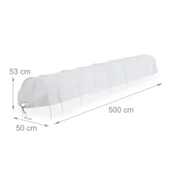Plante Tunnel Sæt, 500x53x50 cm, Hvid