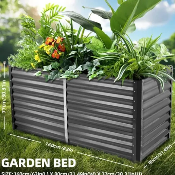 Plantebed, Åben Bund, Holdbar Konstruktion,sort