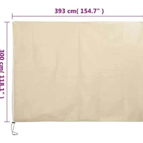 Plantebeskyttelse med lynlås - 2 stk. 70 g/m² | 3,93x3 m