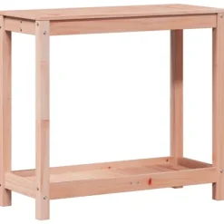 Plantebord i massivt douglasgran med hylde | Størrelse: 82,5x35x75 cm