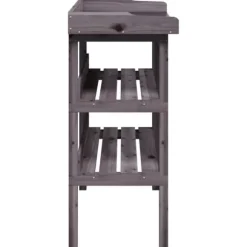 Plantebord i massivt grantræ med hylder | 78x38x82,5 cm | Farve: Natur | Størrelse: 78x38x82,5 cm