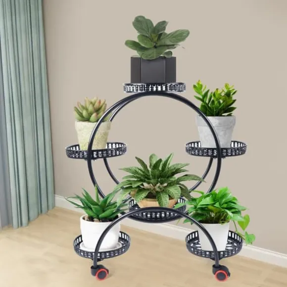 Plantebord, Jernmateriale, Seks niveauer, Fire hjul, Selvstændig samling, Alsidig brug