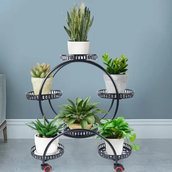 Plantebord, Jernmateriale, Seks niveauer, Fire hjul, Selvstændig samling, Alsidig brug